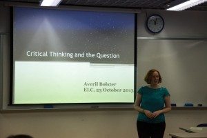 ELC Professional Development Workshop: Critical Thinking and the Question, 23 October 2013